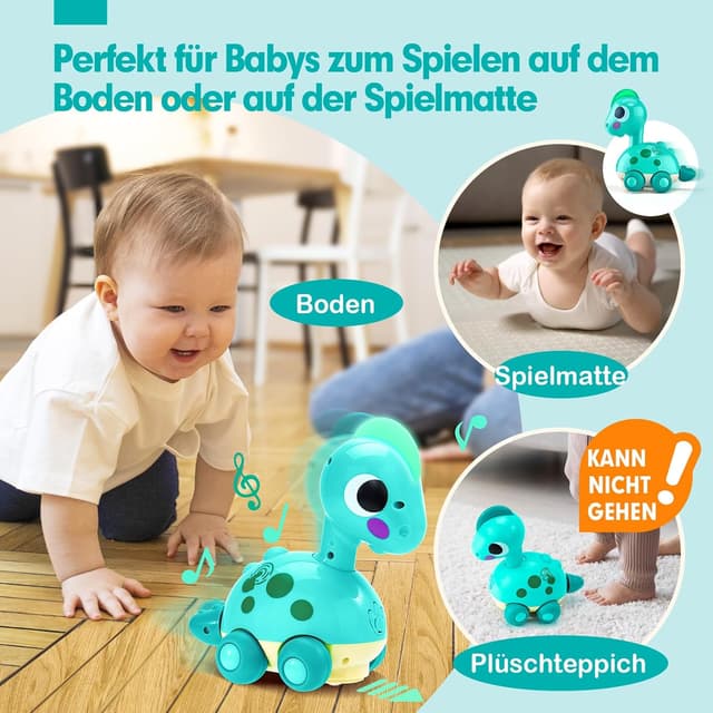 Thumbnail 6 de CubicFun Musik Dinosaurier Baby-Spielzeug ab 6 Monaten (Krabbelspielzeug mit Licht & Sound)