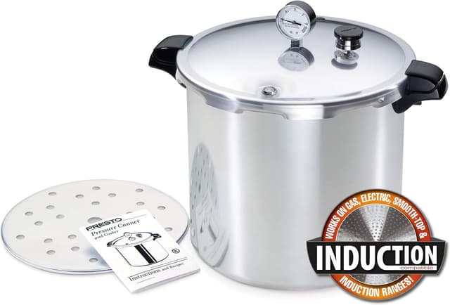 Detalle 2 de Presto 01784 23-Quart Induction-Compatible Pressure Canner (Silver, Aluminum)