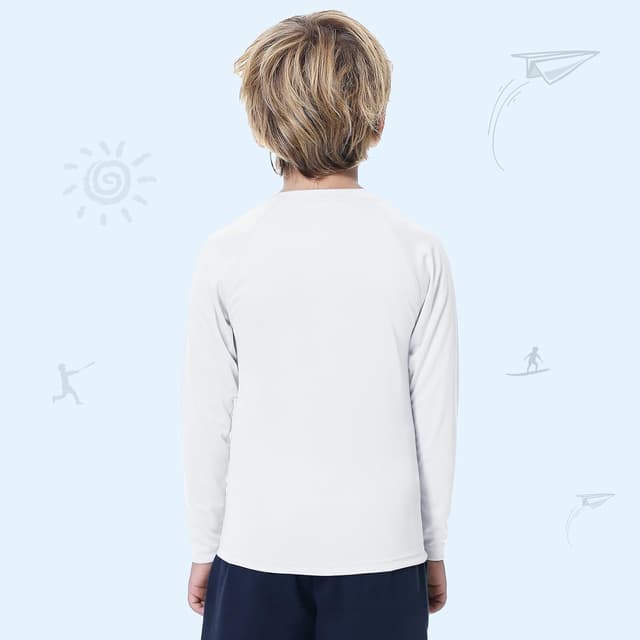 Detalle de MEETWEE Ragazzi rash guard manica lunga con protezione UV UPF50+ per bambini
