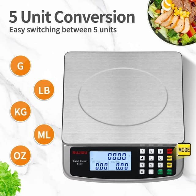 Thumbnail 2 de Food Scale 88lb/40kg Digital Kitchen Scale 1g ⚖