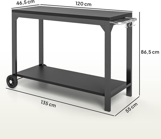 Thumbnail 6 de HOMCOM Desserte de jardin 135 x 55 cm