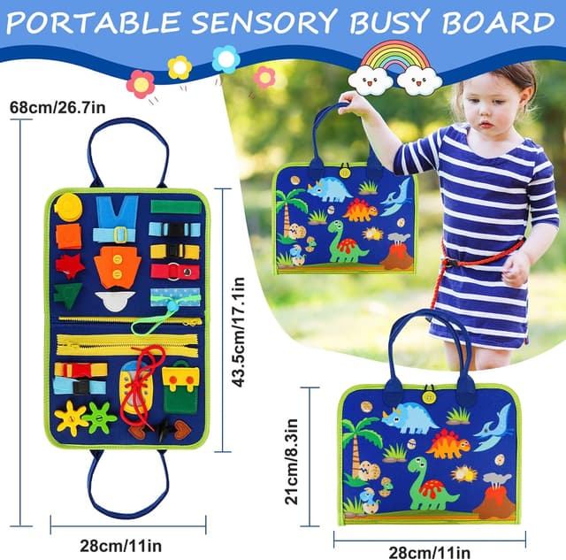 Thumbnail 2 de Busy Board for Toddlers 3+ Montessori Travel Toy