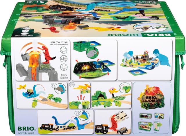 Detalle de BRIO World Deluxe Dinosaur Train Railway Playset (45-piece, age 3+)