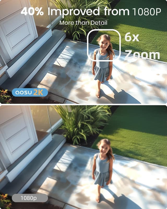 Thumbnail 4 de AOSU Outdoor Surveillance Camera 2K, 2-Pack