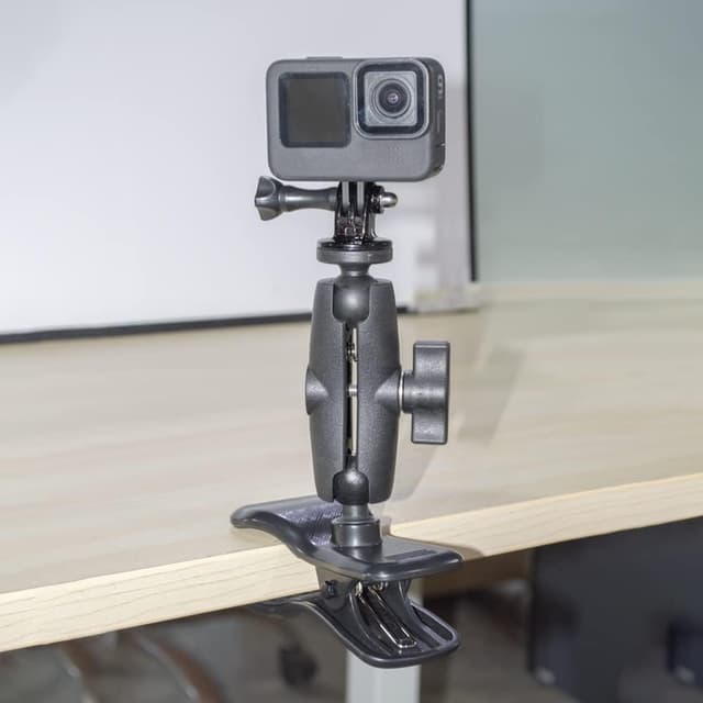 Thumbnail 6 de HLEESH Jaws Clamp Mount for GoPro Hero Cameras with 360° Ballhead and 1/4” Thread (desk webcam stand)