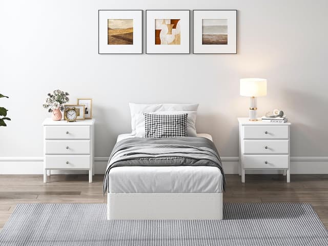 Detalle de QEROMY 9 Inch High Profile Box Spring with Sturdy Metal Frame (Twin Size)