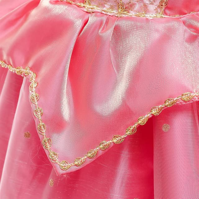 Thumbnail 6 de Abito da Principessa Aurora per bambine 3-8 anni: costume per comunione, battesimo, festa e Halloween