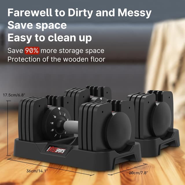 Thumbnail 4 de EnterSports 18KG adjustable dumbbell