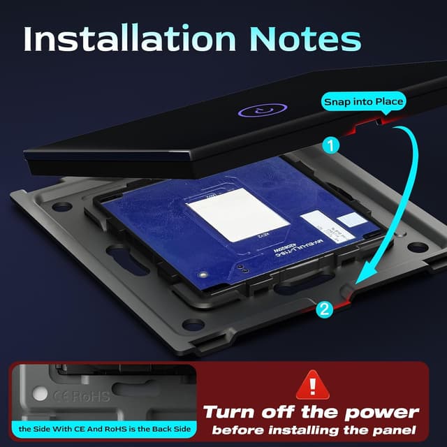 Detalle de BSEED WiFi Touch Switch 1-gang smart control