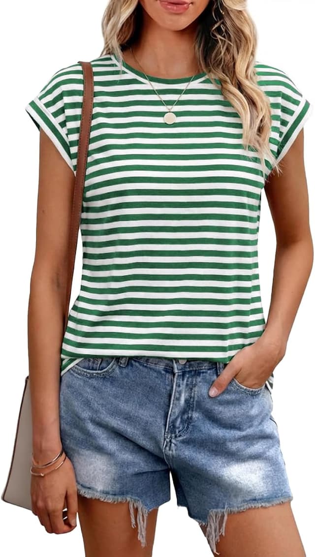 Thumbnail 6 de Cuptacc Damen-T-Shirt Rundhals – Kurzarm Oberteil für Sommer & Business-Looks