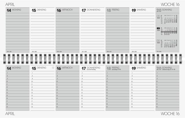 Detalle 2 de BRUNNEN Querterminbuch Mod. 774 326×102 mm