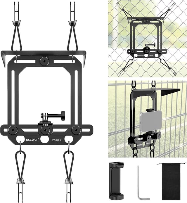 Detalle de NEEWER Zaunhalterung mit Sonnenschutz (PA036B) für Smartphone & Action-Kamera