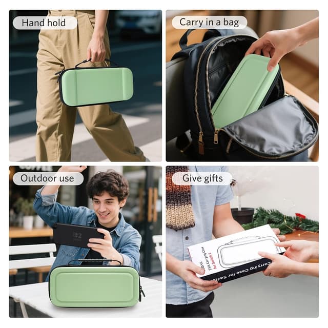 Detalle de CoBak Large Capacity Carrying Case for Nintendo Switch 2 (2025) 3-in-1 Accessories Bundle