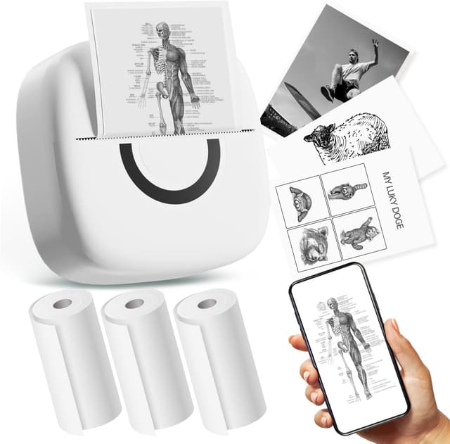 Detalle de cabaro Mini Drucker 3 Rollen Bluetooth