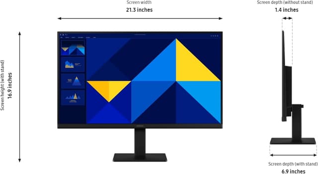 Thumbnail 6 de Samsung 24" S30GD Essential Monitor (LS24D304GANXZA) with IPS Panel and 100Hz Refresh Rate