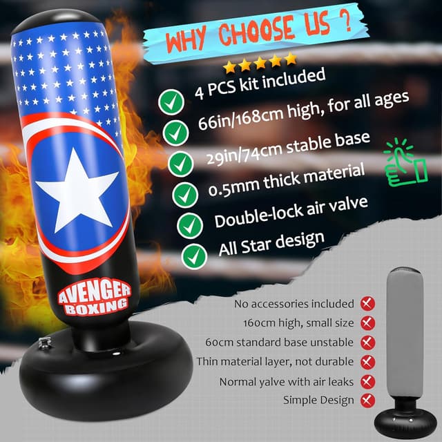 Detalle 2 de YasinKidz Sac de Frappe 168 cm 🥊