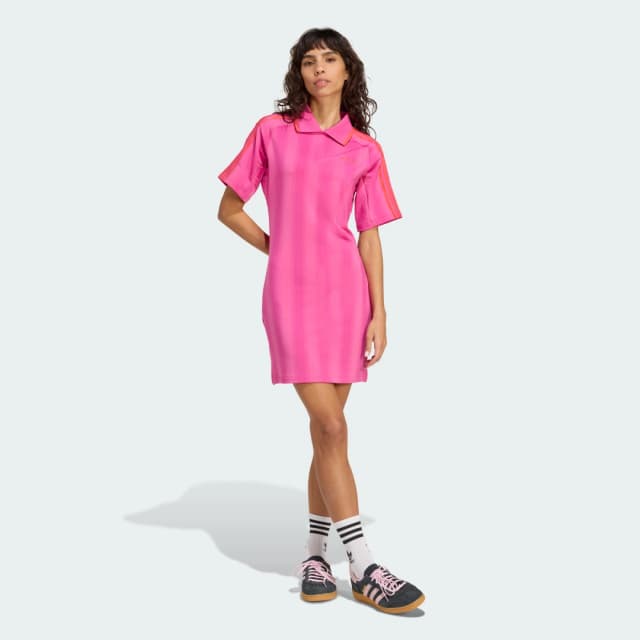 Detalle de Adidas Vestido Football Inspired Graphic Rosa