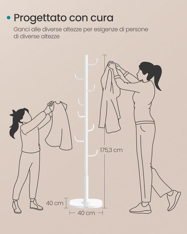 Thumbnail 4 de SONGMICS Attaccapanni Cactus 175,3 cm