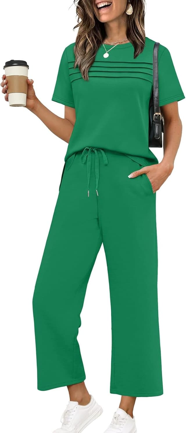 Thumbnail 6 de WIHOLL Two Piece Sets Wide Leg Pants S-3XL