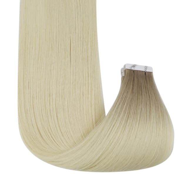 Detalle de Fshine Invisible Tape in Extensions Echthaar (R8 T60), 40 cm, 5 Stück à 10 g