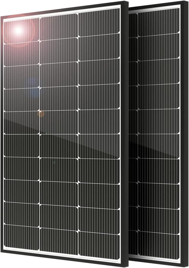 Detalle de JJN 200W 2×100W N-Type Solar Panel for RVs ☀