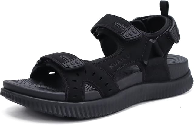 Detalle de KuaiLu Mens Arch Support Sandals for 1.2in heel cup