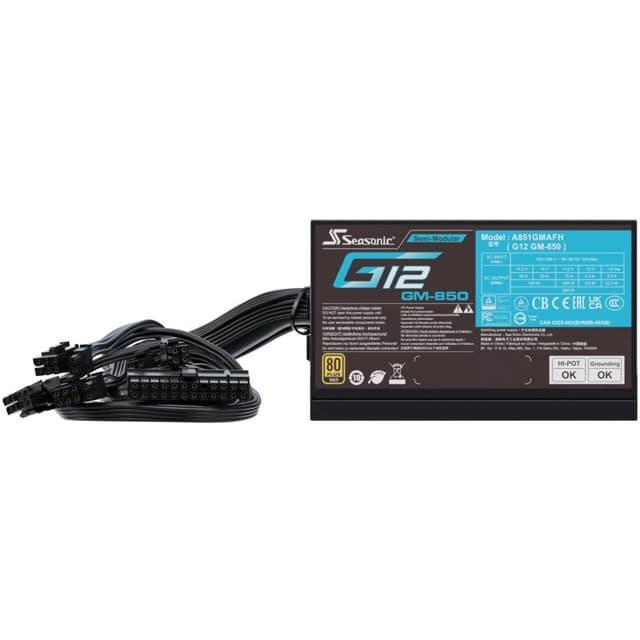 Detalle de Seasonic G12 GM-850 850W 80 Plus Gold semimodular 🔌