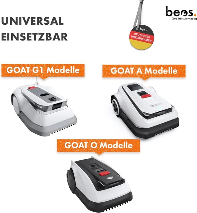 Detalle de BEOS 30x Premium Titan Ersatzmesser & Schrauben mit Sicherung für Ecovacs Mähroboter