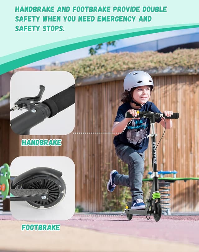 Detalle de TENBOOM kids scooter 2 wheel lights