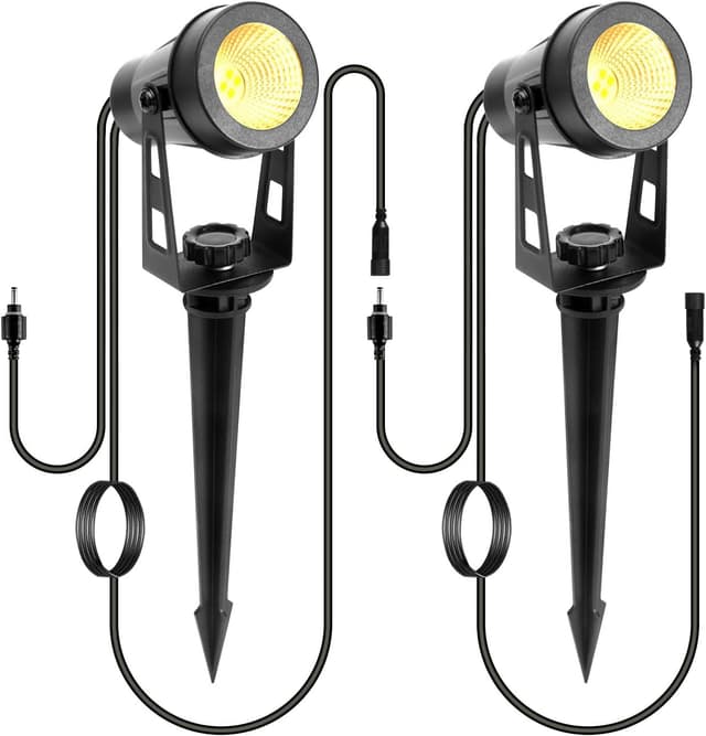 Detalle de ECOWHO Garden spot lights 2 pack, 3m cable