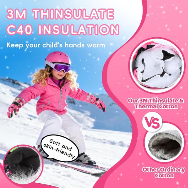 Thumbnail 1 de West Biking Kids Ski Gloves 3M Thinsulate, age 6–12