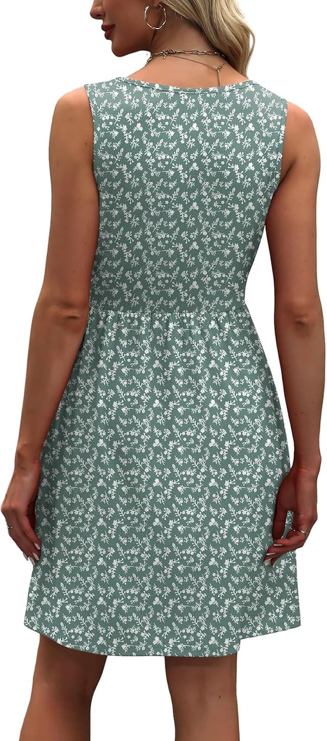 Thumbnail 4 de WIHOLL Women’s Summer Dress 2026 A-Line Sleeveless Sundress with Pockets