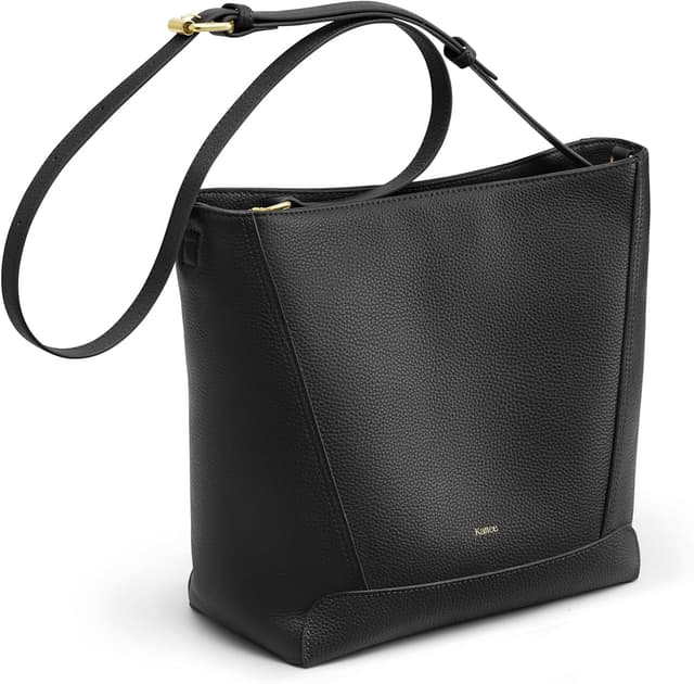 Thumbnail 6 de Kattee Top Grain Leather Bucket Bag with Adjustable Crossbody Strap (Medium Hobo Shoulder Purse)