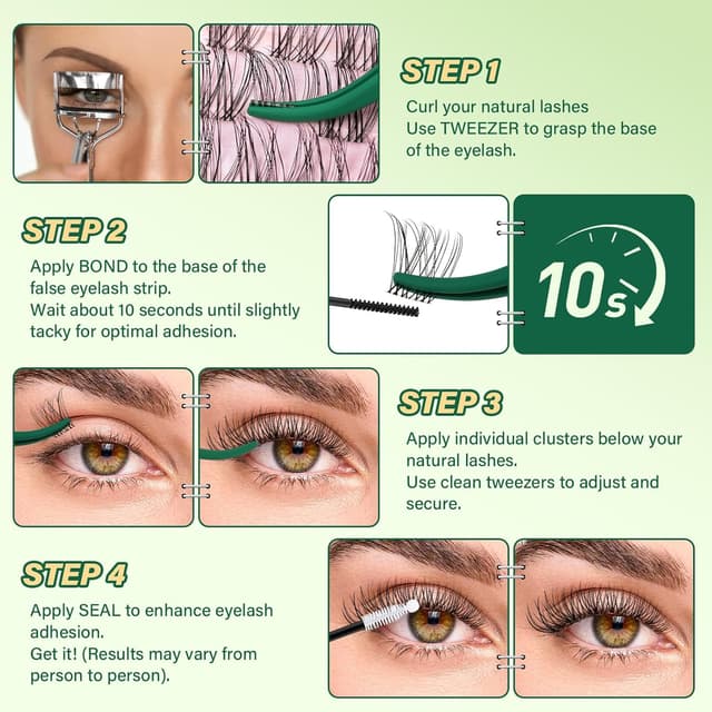 Detalle de KEYYOU Lash Bond and Seal Waterproof Lash Cluster Glue (72H) – 2-in-1 Black, 10ml