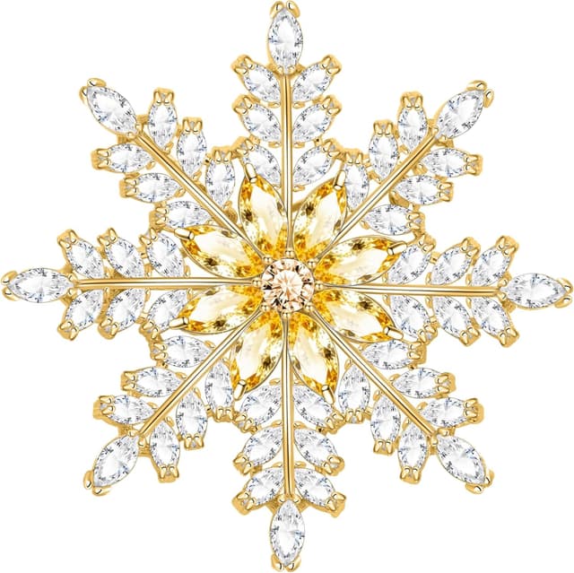 Imagen de KristLand Schneeflocken Brosche 4,7 cm en OfertitasTOP