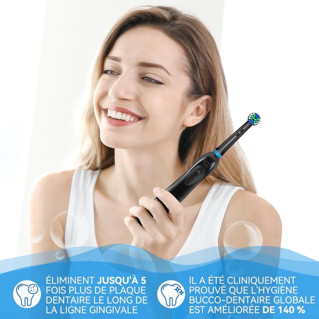Thumbnail 4 de AnjoCare Têtes de brosse de rechange compatibles Oral-B (pack de 16) pour Pro1000/3000/5000/7000