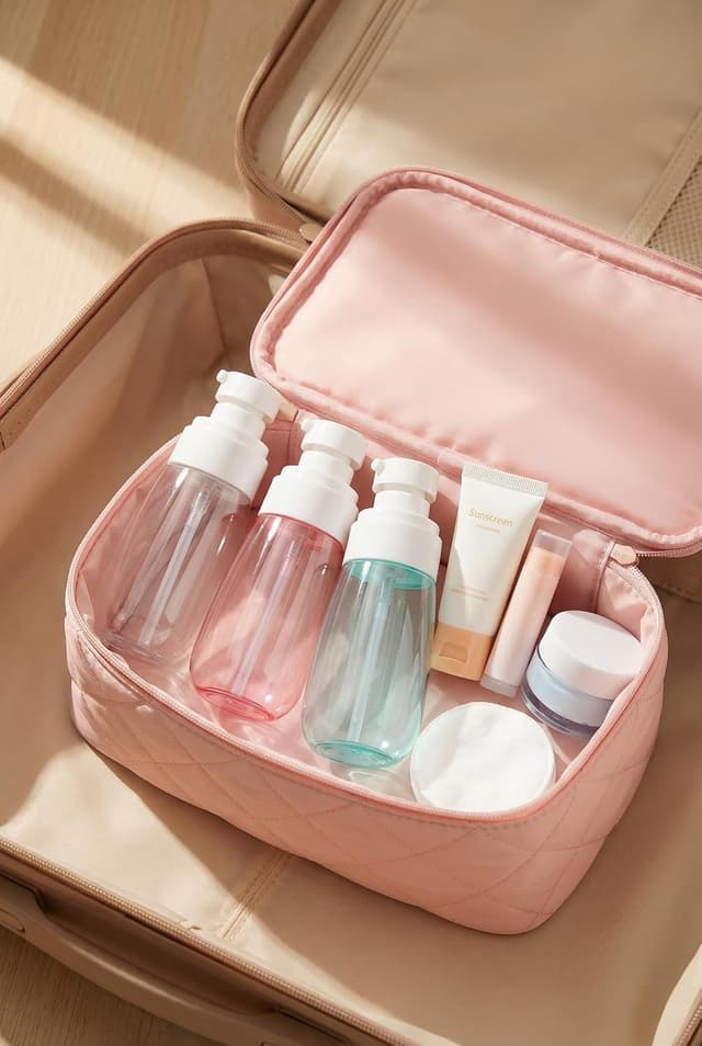 Detalle de Lammcou Mini flacons spray à brume fine (lot de 3) rechargeables, anti-fuite, format voyage TSA