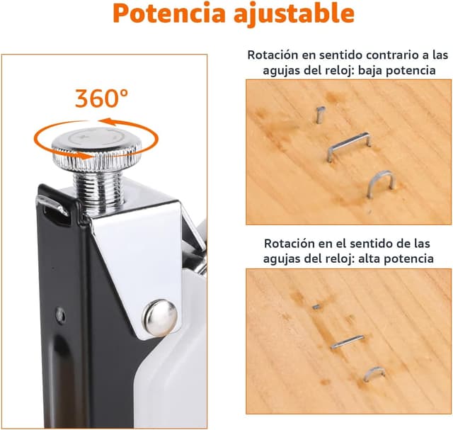 Detalle 2 de Amazon Basics Grapadora industrial 3 en 1, 600 grapas 🛠