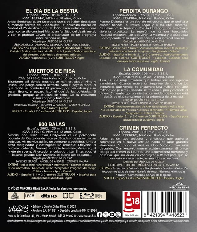 Detalle 2 de Alex de la Iglesia Blu-ray Pack 6