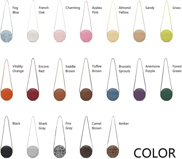 Detalle de YONBEN Sac à bandoulière Circle pour femme en nylon, fermeture éclair et bretelles réglables