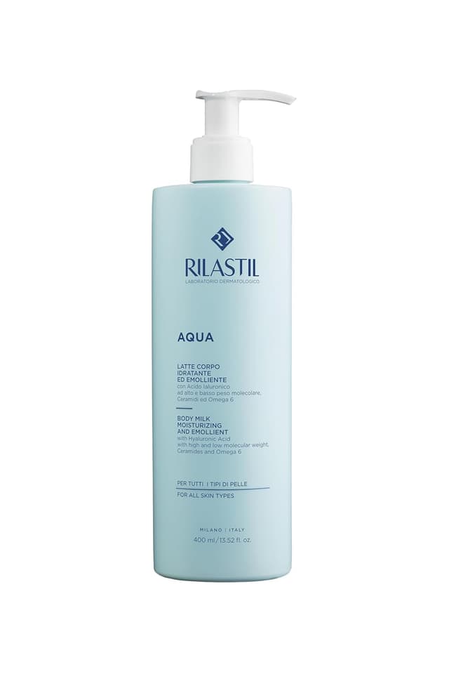 Detalle de Rilastil Aqua Körpermilch 400 ml mit Hyaluronsäure