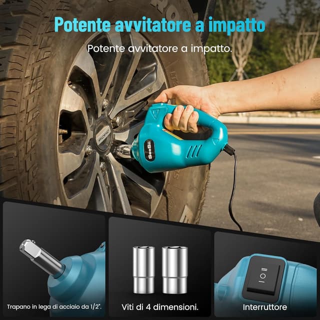 Thumbnail 5 de SEESII Cric Elettrico 5 T Auto 17,7 in