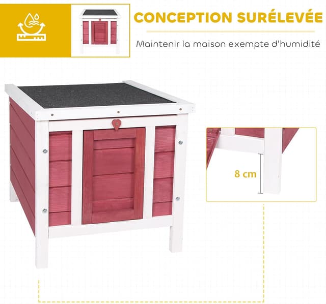 Thumbnail 3 de PawHut Clapier à Lapin 51 x 42 x 43 cm