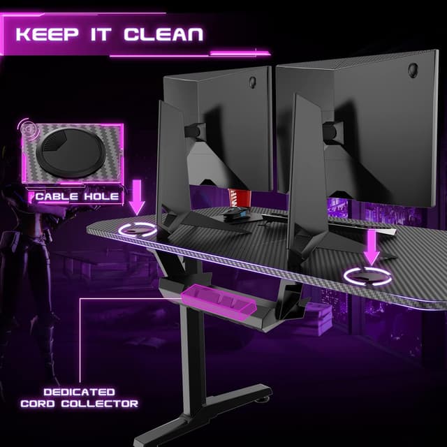 Thumbnail 3 de Himimi Mesa Gaming 160x75 cm