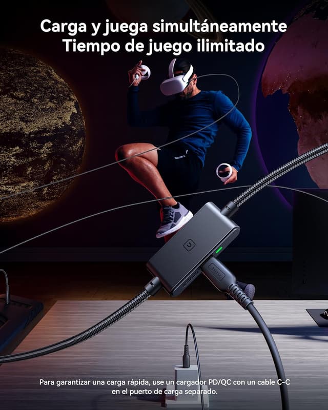 Detalle 2 de INIU Cable Link 5m USB 3.0 a USB-C para Oculus Quest