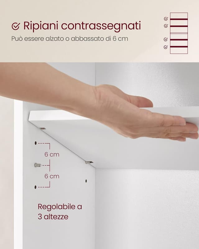 Thumbnail 4 de VASAGLE LBC167T14 Libreria 6 ripiani 24×40×178,5 cm