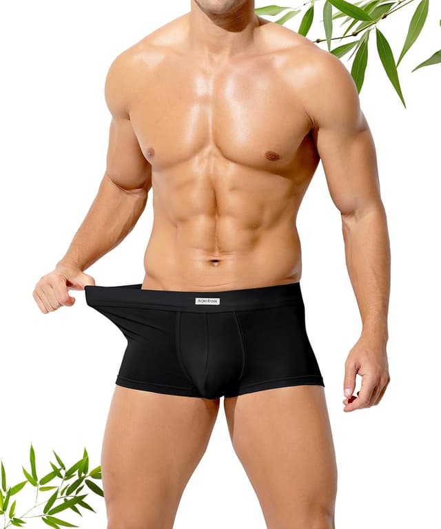 Detalle 2 de Arjen Kroos Bambus-Boxershorts für Herren (3er-Pack) – weiche, atmungsaktive Unterwäsche