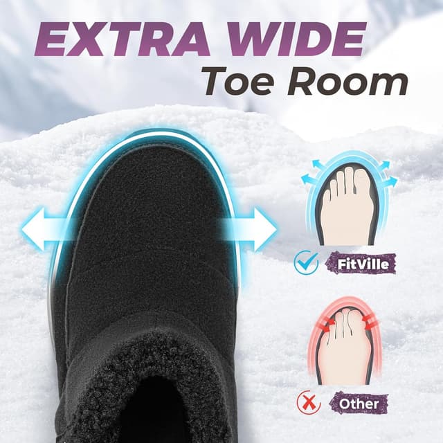 Detalle 2 de FitVille Wide Snow Boots for women