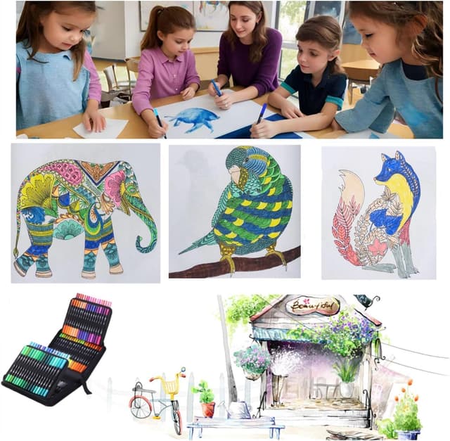 Detalle de LENTPER 108 Dual Brush Marker Pens