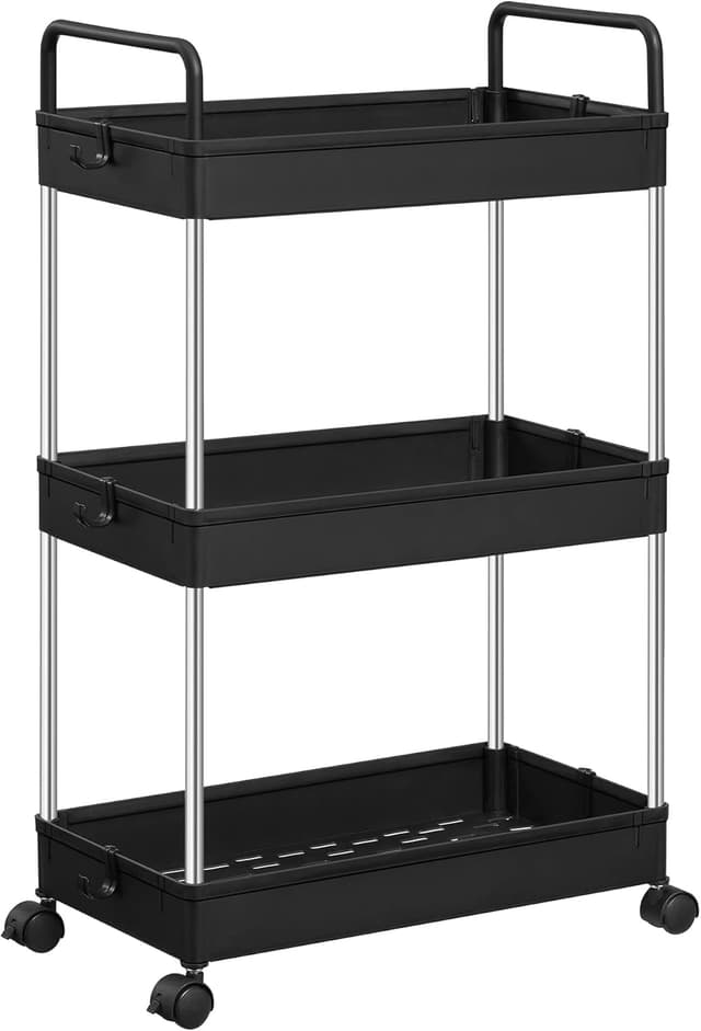 Detalle de SONGMICS Chariot de Rangement 3 Niveaux Noir KSC019B01